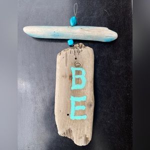 Wall decor with driftwood.